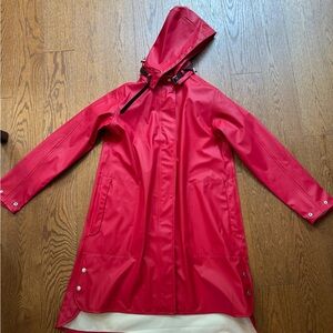 Ilse Jacobsen Cherry Red Raincoat -Never Worn!